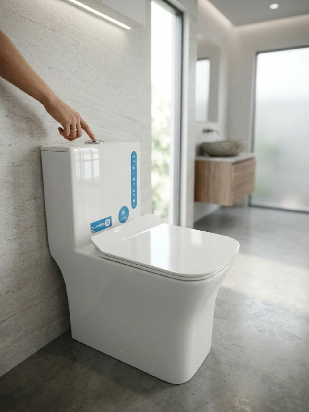 Унитаз моноблок безободковый 140 CARMON P Trap
