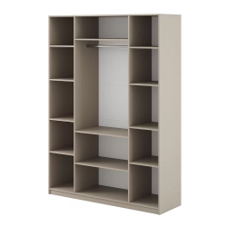 Шкаф распашной с наполнением (11 полок + штанга) ШК 5 (1600), Меланж