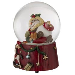 GAEM Фигурка декоративная "Снеговик" в стекл шаре (ключ,муз), D 10 см, L10 W10 H14 см