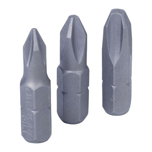 KING TONY (1003PQ) Набор вставок (бит) 1/4", Phillips, PH1, PH2, PH3, 3 предмета