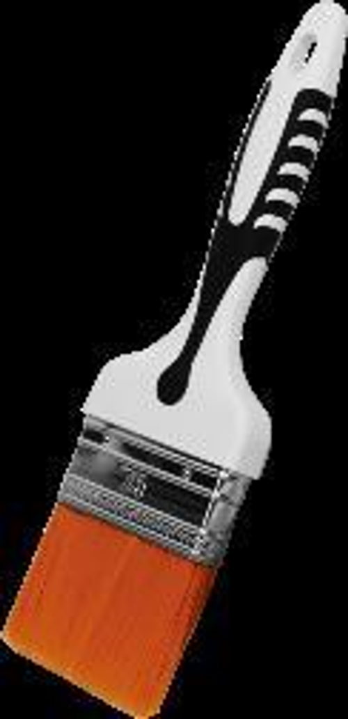 Кисть плоская  Black White   25мм*15мм   деликатная, ультрамягкий синтет. ворс, 2К ручка/870-025