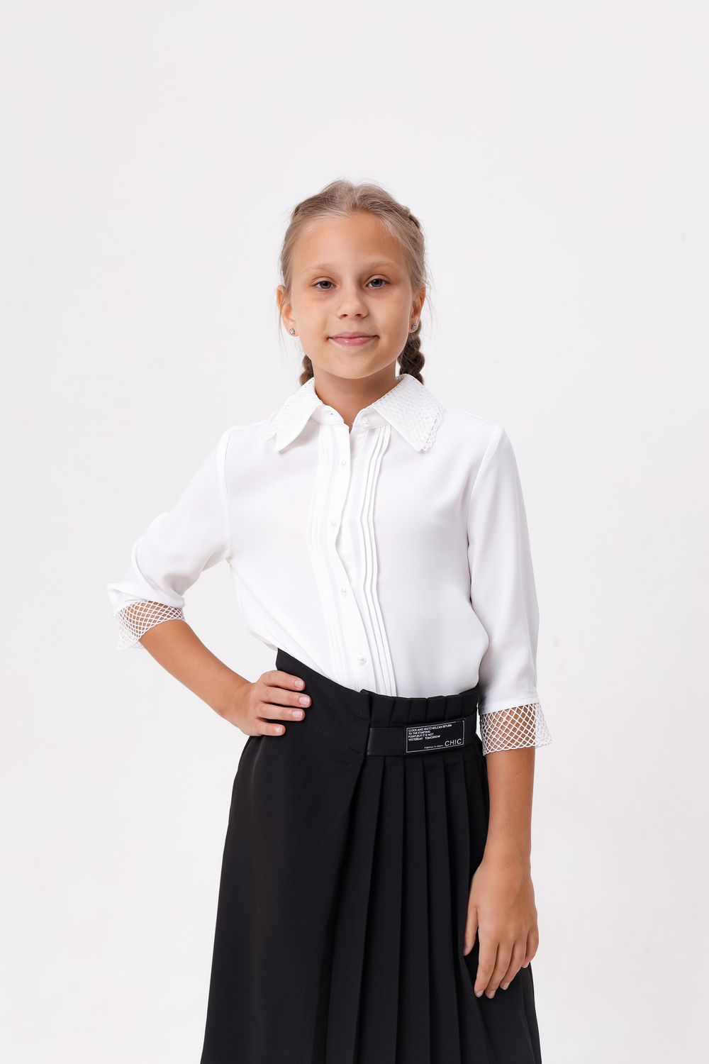 Блуза с длинным рукавом для девочки DELORAS C63287