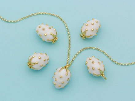 Подвеска Клубничка 17мм, эмаль