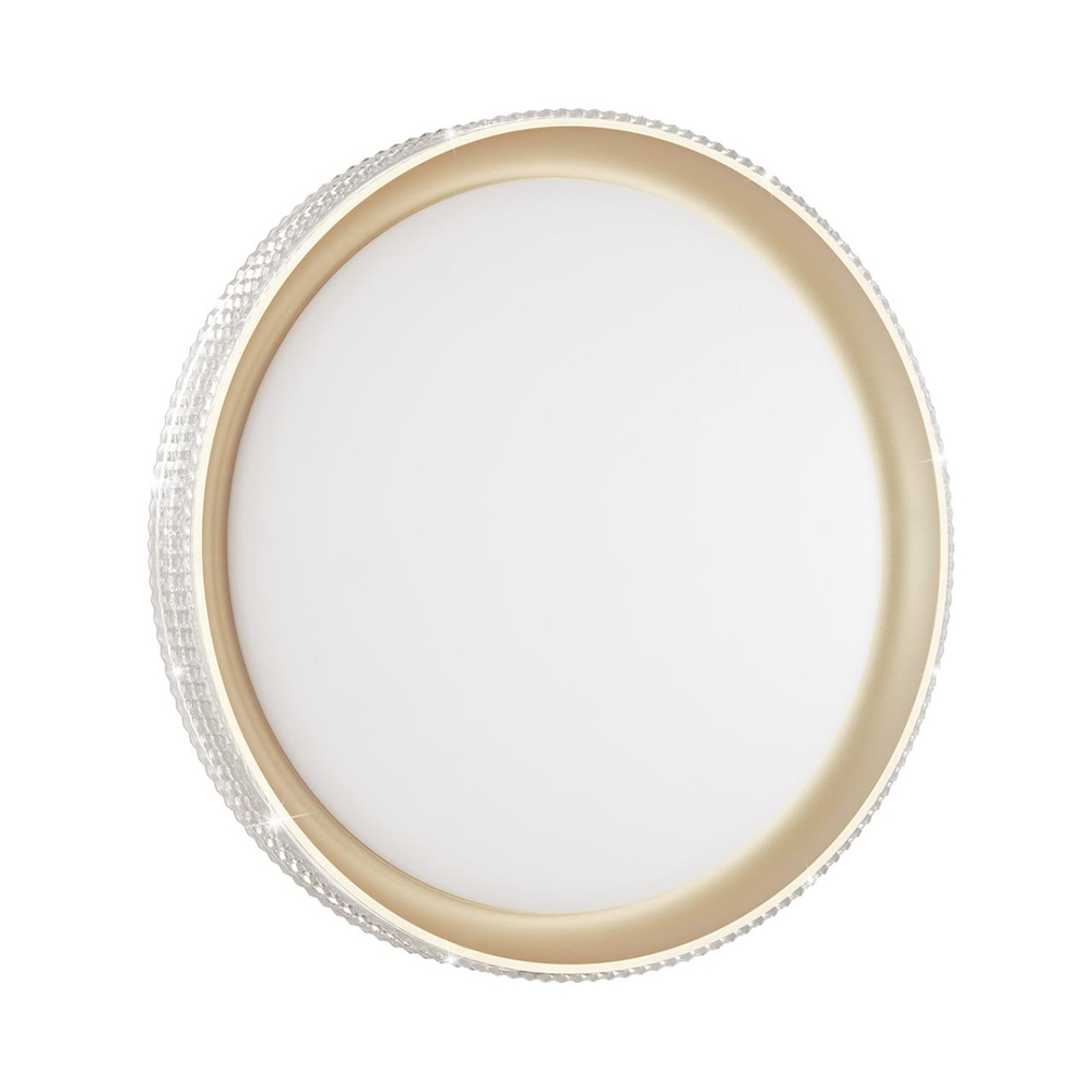 3054/DL PALE SN 000 Светильник пластик/белый/золотистый LED 48Вт 3000-6300K D395 IP43 пульт ДУ SHINY