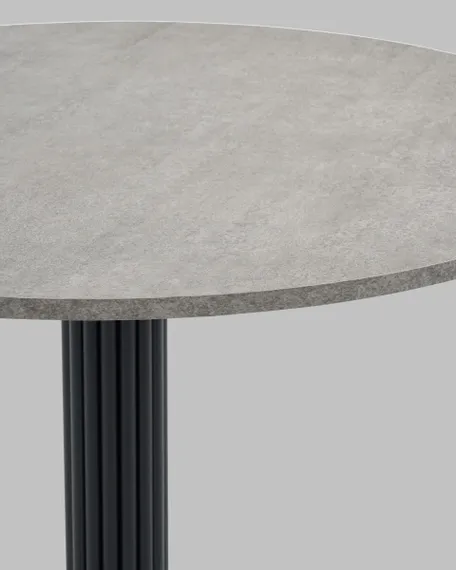 Стол круглый Фризбин D90, столешница МДФ сегни темный, основание металл черный