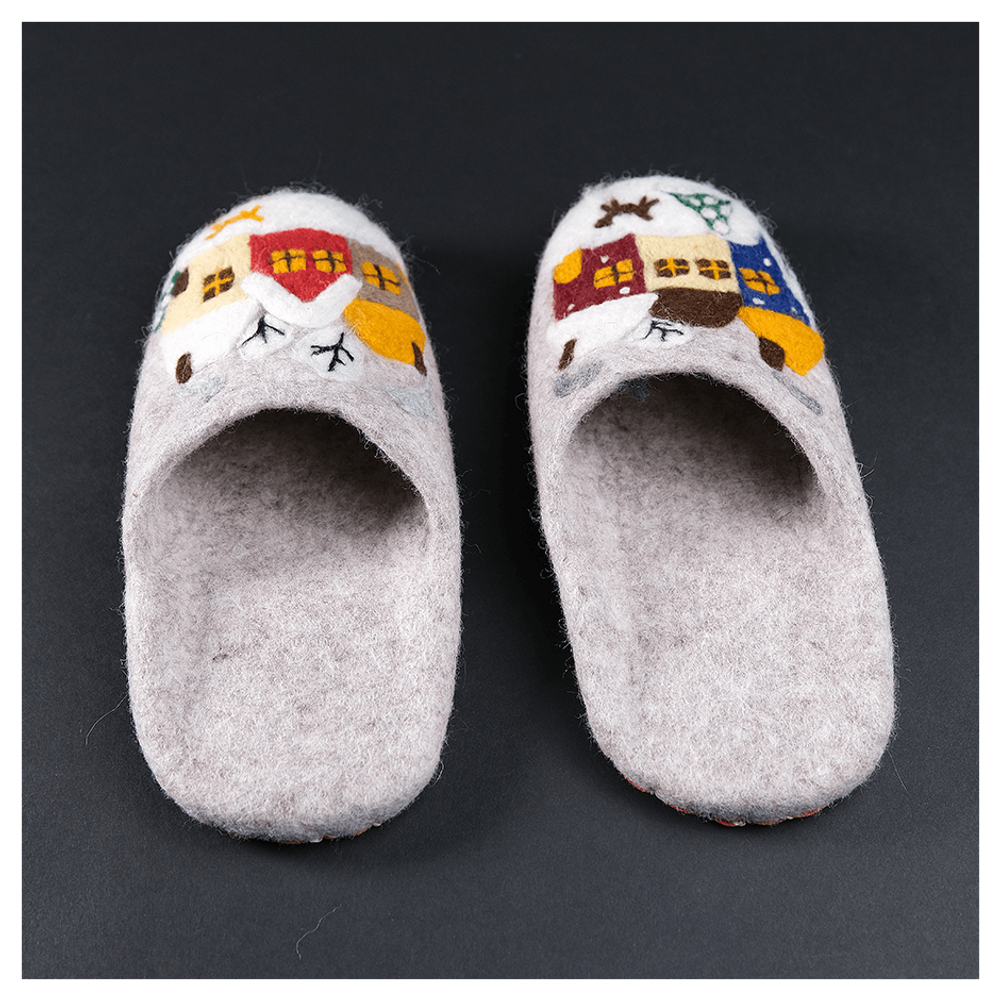 Валяные тапочки «Зимушка»