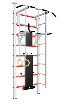 Шведская стенка Sv Sport враспор (Турник стандарт/Брусья/Скамья/Канат/Кольца/Лестница)