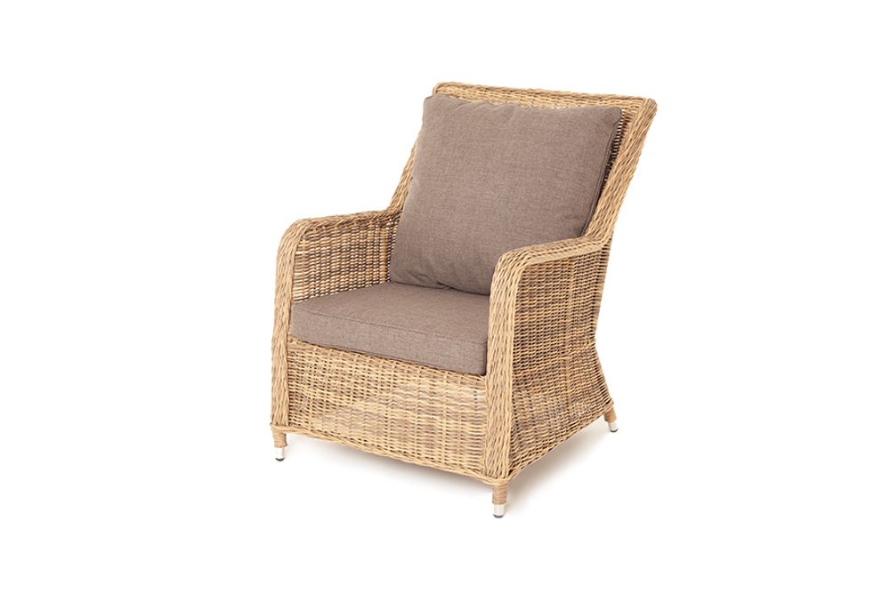 &quot;Гляссе&quot; кресло плетеное из искусственного ротанга (гиацинт), цвет соломенный