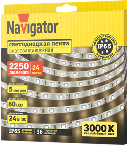 СД Лента Navigator 95 312 NLS-2835WW60-4.8-IP65-24V 5м