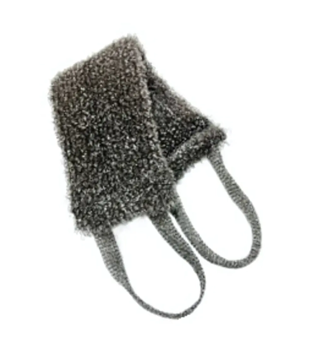 Мочалка для тела полипропиленовая с поролоном средней жесткости «TERRY», цвет графит/серебро, 43*11см