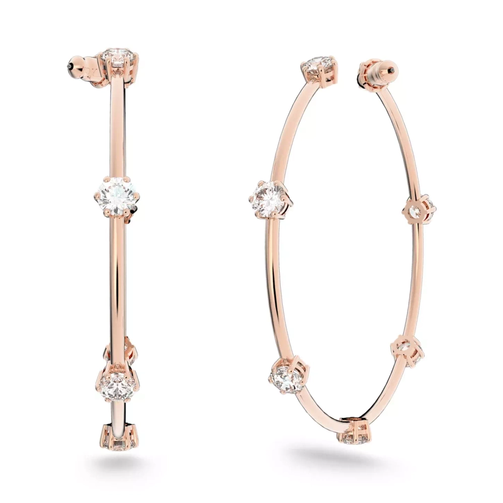 CONSTELLA: серьги HOOP WHITE/ROS