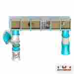 Плоский детский лабиринт «Радужная Улитка», 8,1×4,8×4,8 м