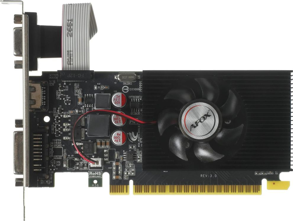 Видеокарта AFOX NVIDIA  GeForce GT 610 AF610-1024D3L7-V6 1ГБ GDDR3, Ret