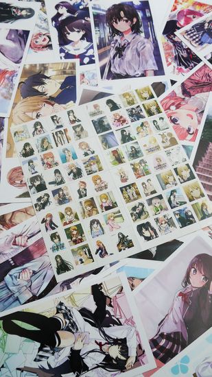 Набор открыток, карточек и наклеек "Розовая пора моей школьной жизни сплошной обман / My Youth Romantic Comedy Is Wrong as I Expected", 188 предметов