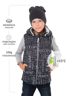Жилетка утепленная мембрана с капюшоном