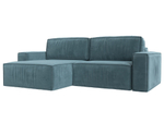 Диван угловой Прага классик левый угол, Бирюзовый, Велюр, 116763L
