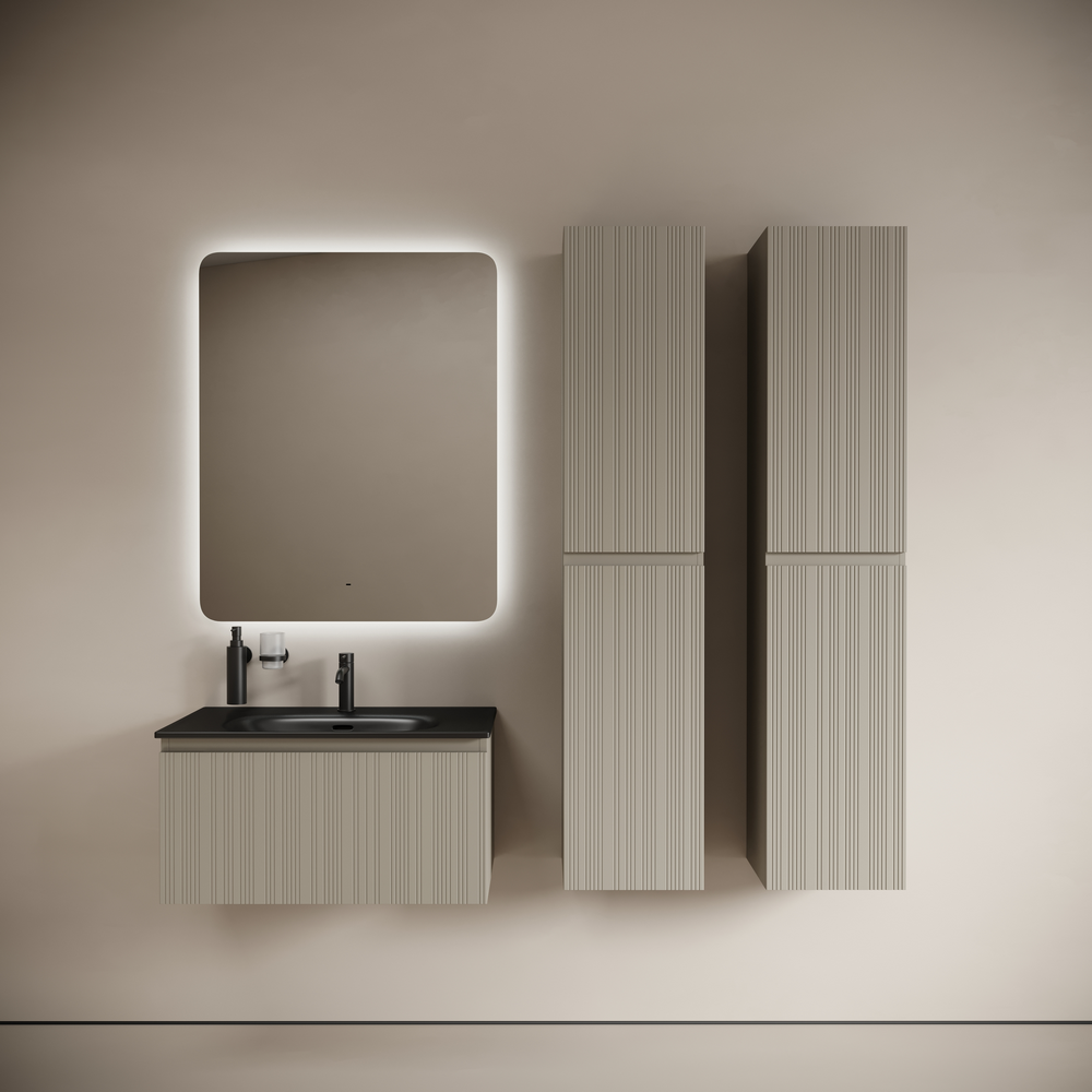 Тумба подвесная Sancos Code 785х453х400, c одним ящиком оснащенным доводчиками, цвет серая платина , арт. CD80GP