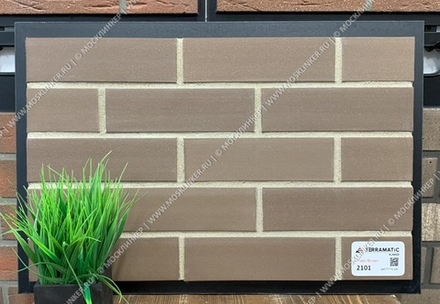 Terramatic, Plato Brown 2101, NF/240x71x14 - Клинкерная плитка для фасада и внутренней отделки