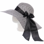 Шляпа женская с широкими полями «TiraMiSu- Шантика», черный, р58, ширина полей 11см