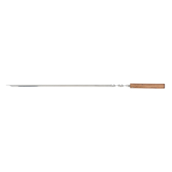 Шампур угловой, 750 x 12 x 2 мм, с цельной деревянной рукояткой, нержавеющая сталь, Camping Palisad