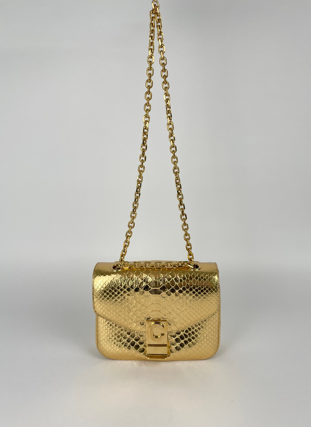 Сумка Celine C bag small in Python Gold