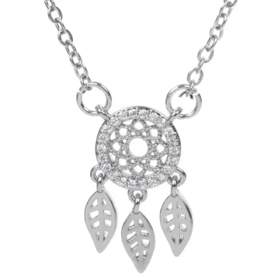 Подвеска из гиппоалергенного сплава со стразами «ЛОВЕЦ СНОВ», цвет серебро и золото, d-20см/1,8см