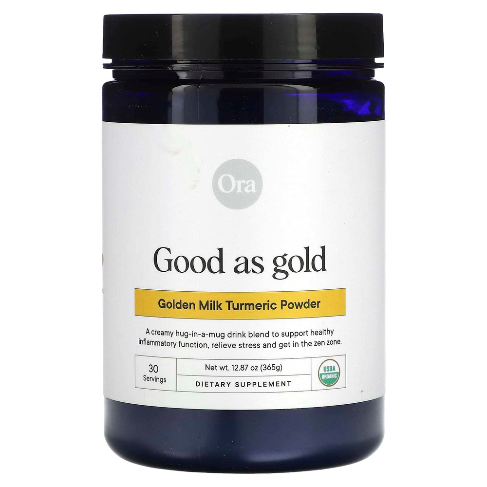 Ora, Good As Gold, золотая молочная куркума, в порошке, 365 г (12,87 унции)