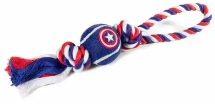 Игрушка для собак Disney, серия Marvel Капитан Америка "Веревка и мяч", d 70/350 мм