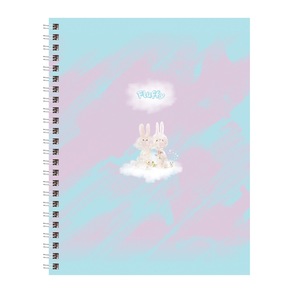 Тетрадь 80л., А5, клетка на гребне BG "Fluffy", матовая ламинация Т5гр80_лм 11184