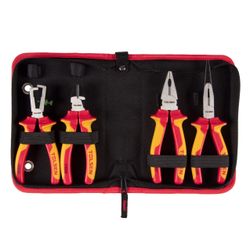 TOLSEN (TTV83204) Набор пассатижей и бокорезов диэлектрических, 4 предмета, в футляре на молнии