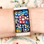 Браслет Fiore Luna на белом кожаном ремешке CB00100-1