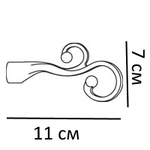 Наконечники металлические d16 мм Артик Флора, цвет белое золото