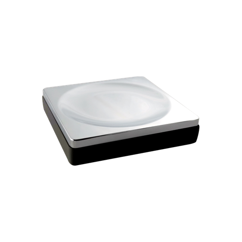 Boheme Мыльница квадратная черный-хром
