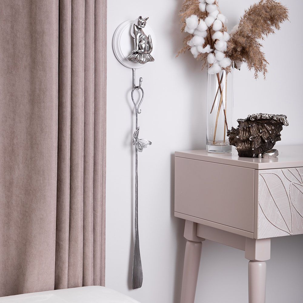 Рожок для обуви Бабочка Эир Античное серебро