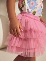 Футболка и юбка в комплекте для девочки Next 386-167, Розовый, Молочный