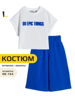 Костюм для девочки на лето с кюлотами