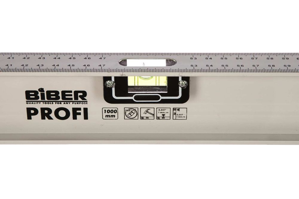 БИБЕР 40304 Уровень Профи двутавровый ударопрочный 1000мм 3 глазка (60)