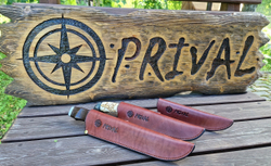 Ножны-чехол для ножа кожаный без гарды Prival Н1 Premium,  для клинка  до 190х45мм