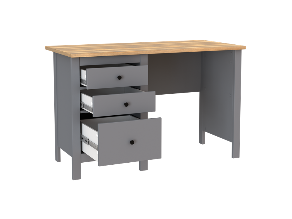 Стол письменный Сага 120х56х76,7 см, серый/ясень