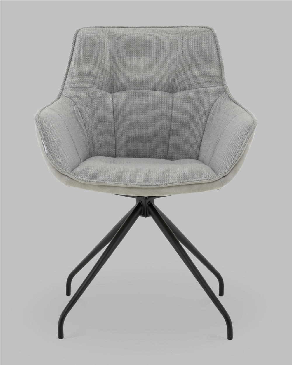 Кресло вращающееся Кимберли рогожка/замша серый