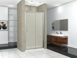 Душевая дверь в нишу Bas Infinity WTW-110-G-CH 110*185 с поддоном 3см