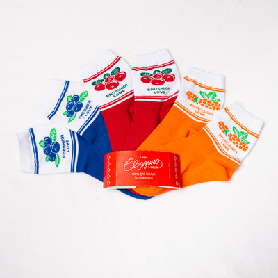 Комплект возрослых носков «Ягоды Карелии», 3 пары