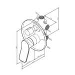 Смеситель монтируемый в стену на 3 потребителя AM.PM X-Joy F85A55000