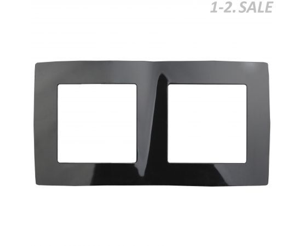 ЭРА Эра12 Черный Рамка 2-местная 12-5002-06 Б0014756 - 9 шт