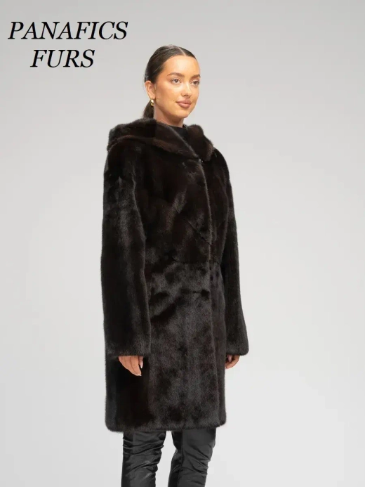 Шуба норковая натуральная Длина 90 см