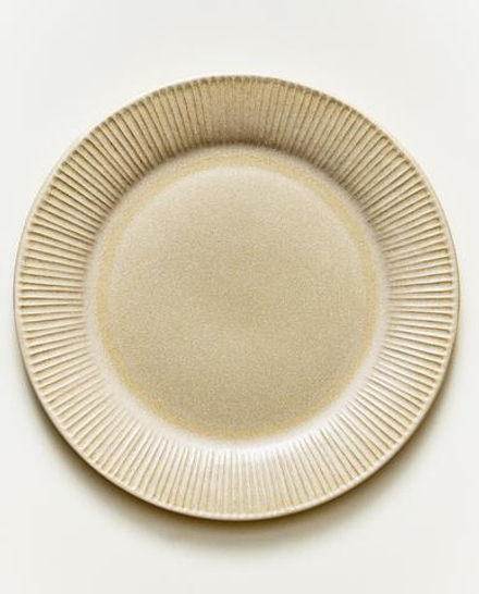 Zara Home тарелка обеденная из каменной керамики, цвет бежевый, 26 см