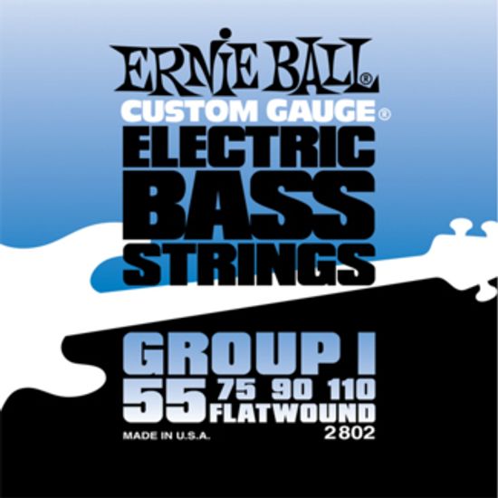 Струны для бас-гитары ERNIE BALL 2802 Flatwound 55-110