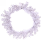Венок хвойный «Снежинка» d-40 см (100 веток), ПВХ белый иней