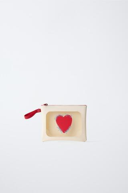 ZARA КОСМЕТИЧКА «ДЕНЬ СВЯТОГО ВАЛЕНТИНА», ЭКРЮ