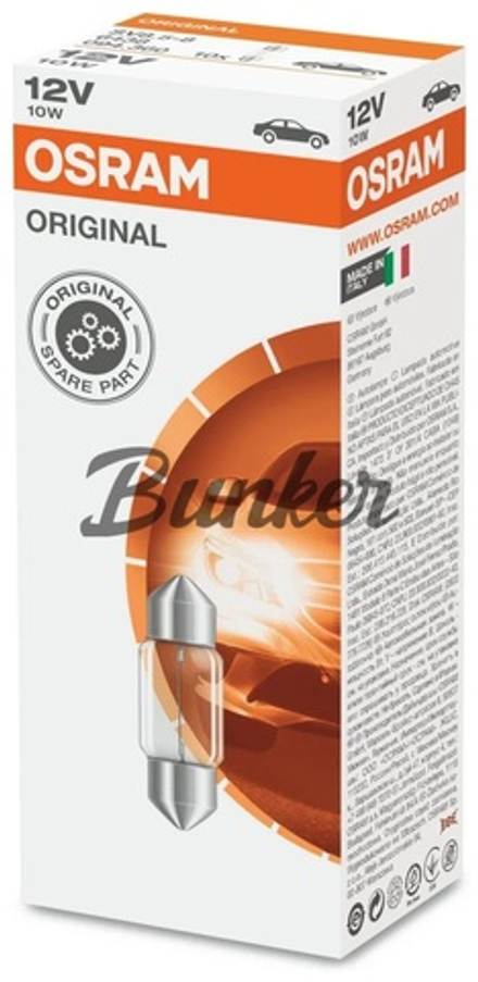 Галогеновая лампа Osram C10W 31mm,12V